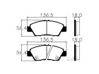 Pastilha de Freio Dianteira ECOPADS para Honda City 1.5 16V 2015 até 2024 - Cod. ECO1517